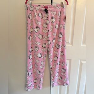Hello Kitty Pink Plush Pajama Pants NWT MEDIUM